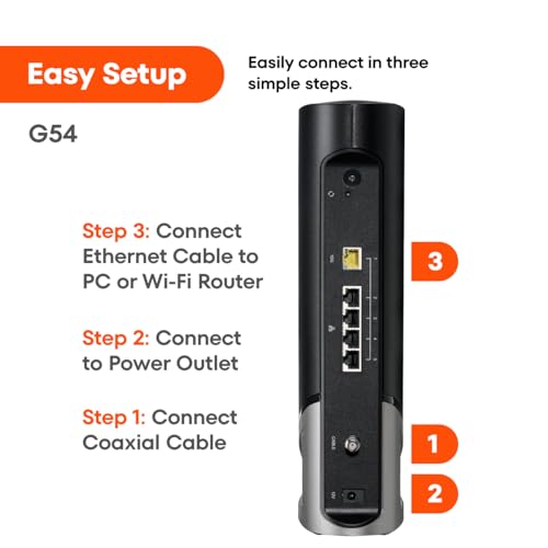Image of ARRIS (G54) - Cable Modem Router Combo - Fast DOCSIS 3.1 Multi-Gigabit & BE 18000 WiFi 7 Comcast Xfinity, Cox, Spectrum Quad-Band 1, Up to 18 Gbps Max Speed