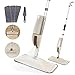 Decorus Mocio Lavapavimenti con Spruzzatore, Spray Mop Scopa Pavimenti con 3 Panni in Microfibra e Un Pennello, Mop Piatto Orientabile a 360 Gradi per Casa, Cucina, Ceramica, Legno, Laminato, 600ml