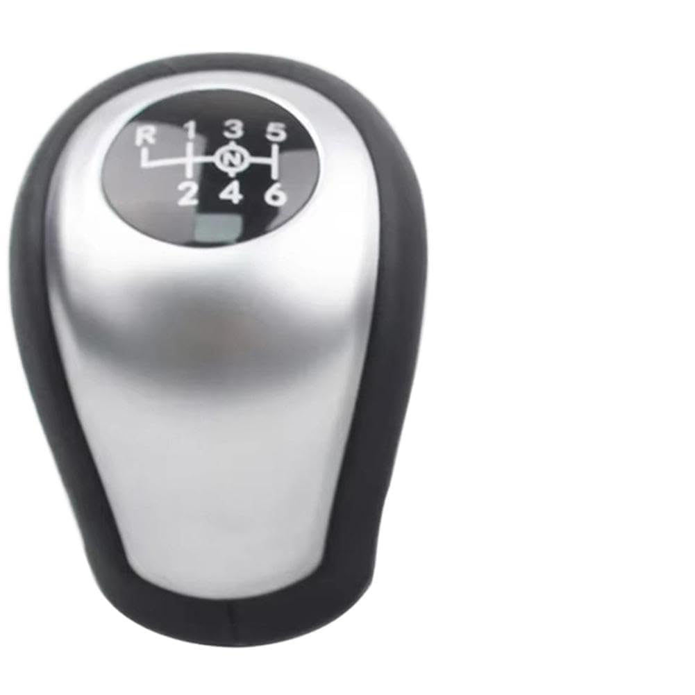 Jhshhpmec Onecolor Gear Knob For Vito W447 2017-2020 Manual Transmission - Black And Silver Leather And Abs