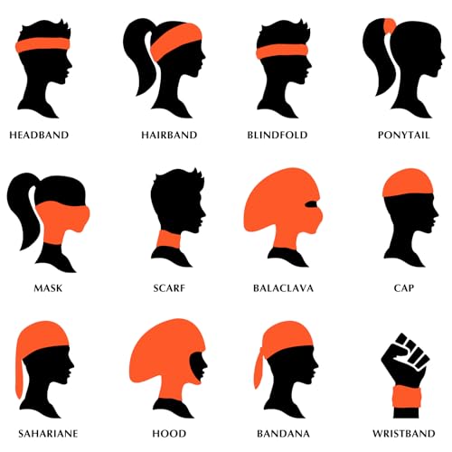 Image of Bonuci 100 Pcs Neck Gaiter Bulk Seamless Neck Gaiter Face Coverings Breathable Elastic Headwear Bandana for Women Men