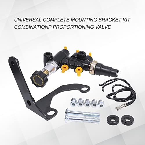 Proportioning Valve - 3/8-24 In Inverted Flare Female Inlet &Outlet Fittings-Adjustable 100-1000 Psi -Combination Proportioning Valve &Mounting Bracket Lines Aluminum Kit Knob Type #TOP2