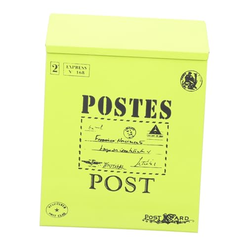 DOITOOL Cassetta delle Lettere Vintage in Ferro con Serratura da Parete Stile Retrò Leggero e Compatto per Casa e Ufficio Design con Lettere Inglesi Stampate Facile da Installare e