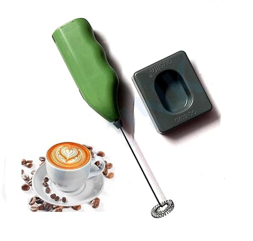 Image of Electric Milk Frother With Stand Handheld Whisk Beater Foam Maker For Mocktails /Coffee Foamer /Cappuccino /Lemonade (New Multi With Stand)(Batteries Are Not Included)