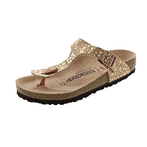 Birkenstock Women s Gizeh Metallic Stones -Standard Fitting Buckled Toe Post Thong Style - Flip Flop Sandal UK4 - EU37 - US6 - AU5 Copper