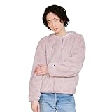 トップス 長袖 丸首 ワンポイントロゴ刺繍 ジップカーディガン CW-C607-220-M