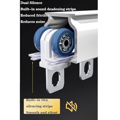Système de rails à rideaux aluminium robuste avec glissières 12m