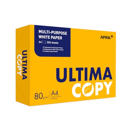 Pool Over 1 x Risme Fotokopierpapier, A4-500 Blatt, 80 g, für Fotokopie, Laser- und Tintenstrahldruck