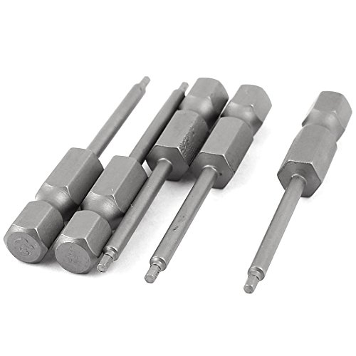 Image of Sourcingmap 1/4 Inch Hex Shank 1.5mm Hexagon Head Magnetic Screwdriver Bits 5pcs