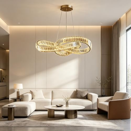 Lustre moderne en cristal pour illuminer votre salon ou votre cuisine
