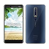 Nokia 6.1, 32 GB, 5.Inch display, Android One, SIM-Free Smartphone - Blue/Gold, Full UK Warranty (Refurbished)