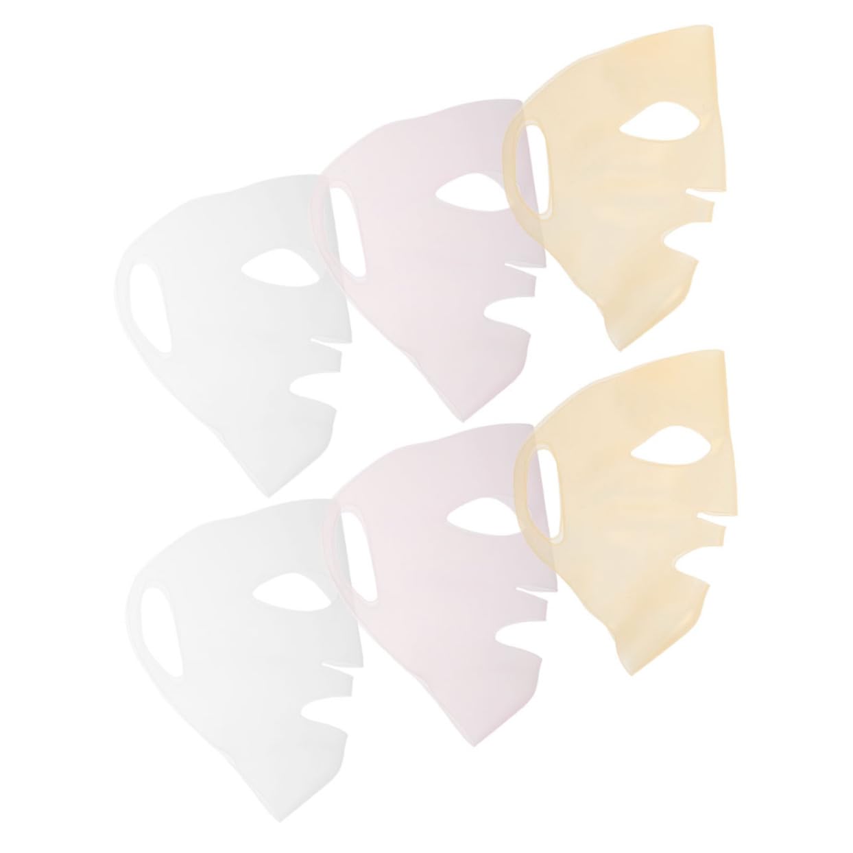 FOMIYES Maschera Viso in Silicone Idratante Da 3 Set Per La Della Pelle Delle Donne 6 Pezzi * 3
