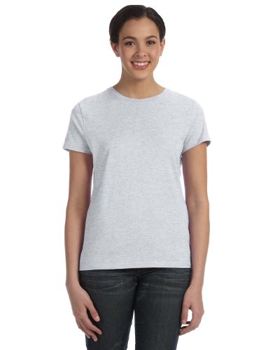 Image of Hanes Women's Perfect-T Crewneck T-Shirt, Lightweight Cotton Short Sleeve Tee for Women