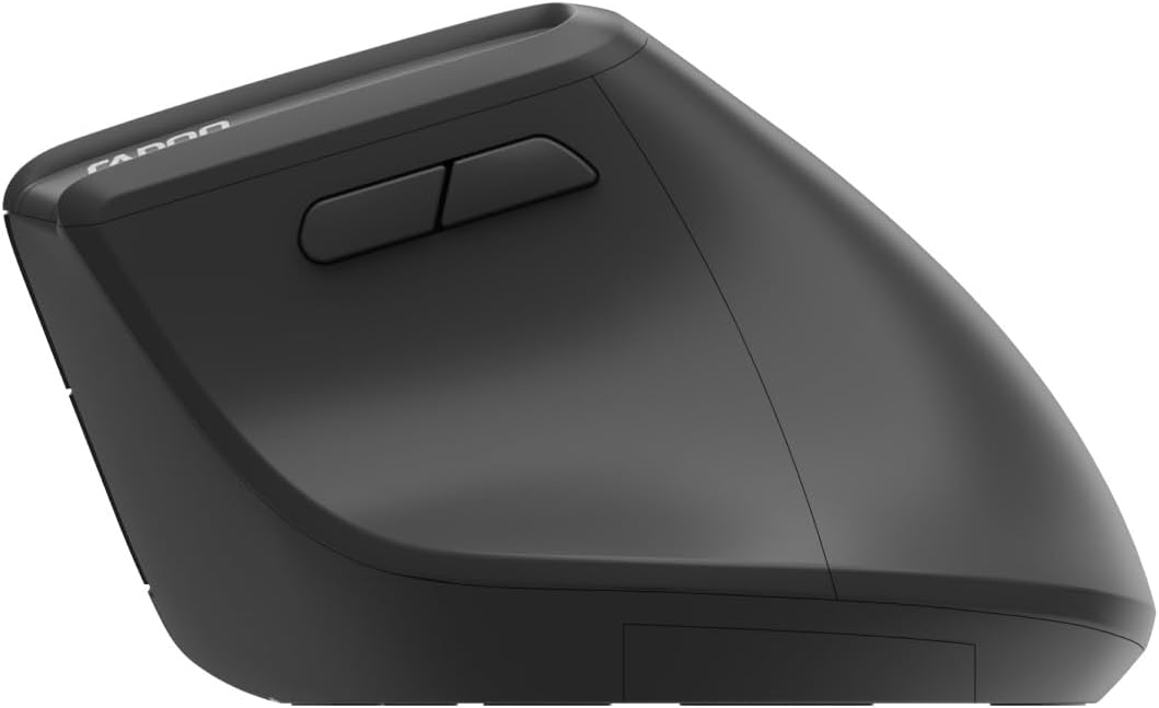 താഴെ view of Rapoo EV310M mouse showing battery compartment and USB receiver storage.