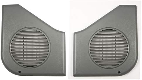 1987-1993 Mustang Door Panel Speaker Grills, Gray (Pair)
