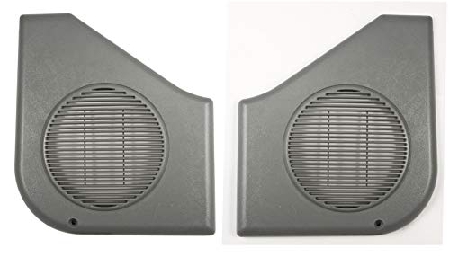 1987-1993 Mustang Door Panel Speaker Grills, Gray (Pair)
