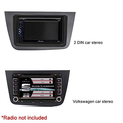 Sound Way 2 DIN Radio Blende Einbau Rahmen Adapter Einbauset kompatibel mit SEAT Altea 2004-2015, Toledo 2004-2009