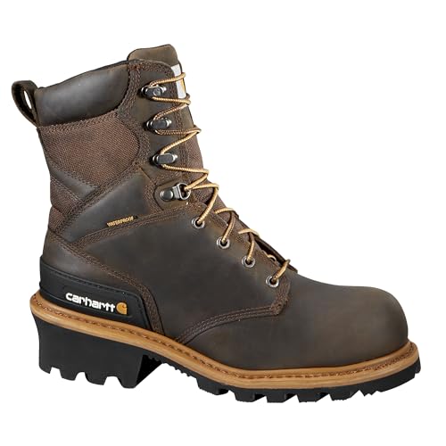 Carhartt 8” Waterproof Leather Logger Boot –...