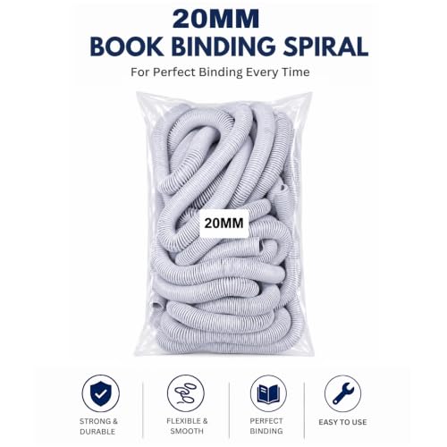 Image of Spiral Binding White Heavy Quality Plastic Spiral Ring /Coil /Loop Manual Ring Binder (20mm)