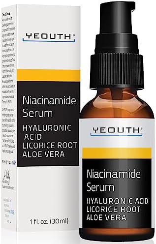 YEOUTH Niacinamide Serum for Face with Hyaluronic Acid, Hydrating Multitasking B3 Serum, Face Serums for Women & Men, Serum Visage, Skin Serum 1oz