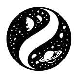 Noir Sticker mural en vinyle autocollant, design haut de gamme. Dimensions :54.6x55.3cm / 21.5x21.8inch,Veuillez choisir la taille adaptée pour un effet visuel optimal.