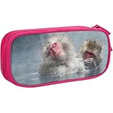 ペンケース ゴリラ チンパンジー 温泉 猿 アニメ 大容量 二層 筆箱 多機能 人気 ペン立て 男の子 女の子 文具ケース 子供 シンプル ツールペンケース 高校生 大学生 社会人用 中小学生 おしゃれ 文具バッグ プレゼント Blue