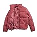 Autunno/Inverno Nuovo Stile Giacca Casual da Donna Vestiti Imbottiti in Cotone Vestiti Imbottiti Corti Tinta Unita, Vestiti per Il Pane, Colletto Alto Vestiti Imbottiti in Cotone Donna