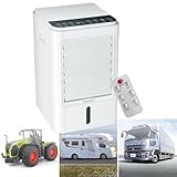 Enfriador De Coche Con 4 Bandejas De Hielo, Ventilador Evaporativo PortáTil, Mini Aire Acondicionado 4 En 1 Para RV, Aire Acondicionado Silencioso Universal Para Autocaravanas, Camionetas Y SUV,12V