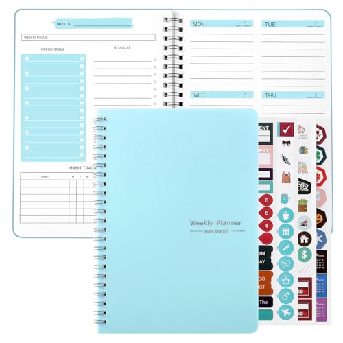 Zhswlp A5 Weekly Planner Notebook, Undated To Do List Notebo