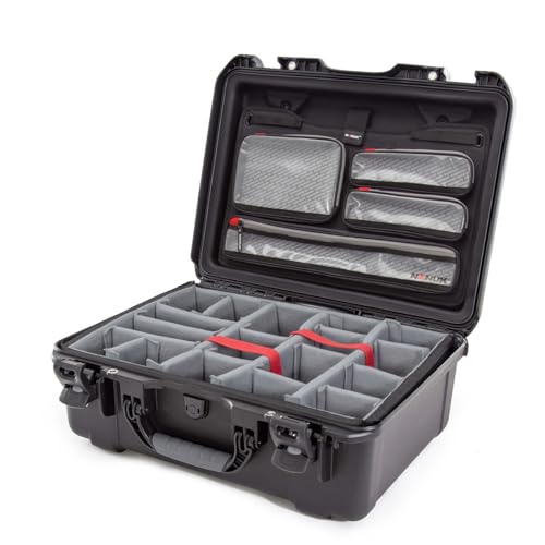 NANUK 940 Waterproof Hard Case with Lid Organizer and Padded Divider - Black