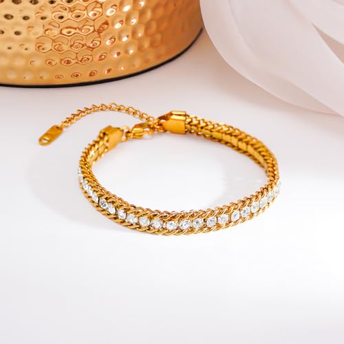 Image of Rubans Demi Fine Stainless Steel Bracelet Waterproof Gift for Women & Girls