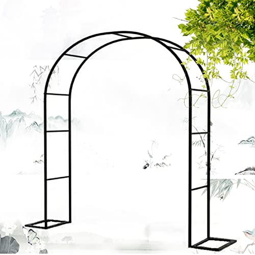 Soluti Gartenbogen Metall Hochleistungs Rosenbogen, Breite 120cm/180cm/200cm/240cm/350cm Torbogen Für Rose Kletterpflanzen Garten Rankhilfe (Größe : W230xH220x40cm) Cover