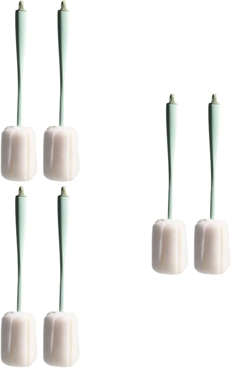 + Vase Brush Glass Cup Water Handle for Cleaning Dark Feeding Kitchen Long Green Sponge Brushes Brush(Greenx3pcs,5 * 5 * 26.3cmx3pcs)