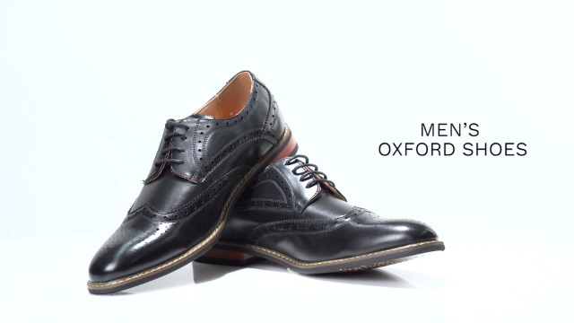 Scarpe Oxford Uomo Bruno Marc - In Pelle PU, Stringate, Eleganti, Stile Vintage