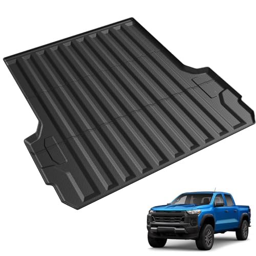 LUMWAY Truck Bed Mat 5FT for Chevy Colorado/GMC Canyon 2026 2025 2024 2023 All Weather TPE Heavy Duty Truck Mat Rear Bed Liner Cargo Mat for 2026 2025 Chevrolet Colorado Accessories