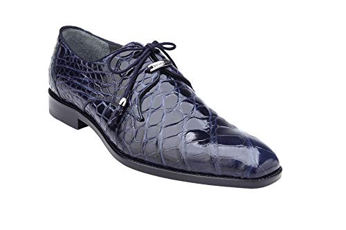 Belvedere Lago Genuine American Alligator Men Black (Navy, us_Footwear_Size_System, Adult, Men, Numeric, Medium, Numeric_14)