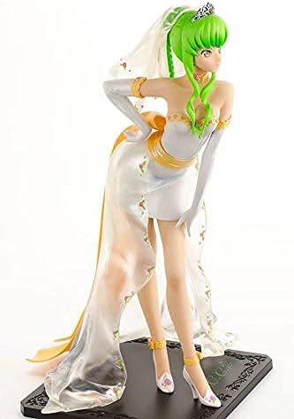 SUCICI Code Geass Lelouch of The Rebellion C.C.(9.8in/25cm) Wedding Dress Clothing can be Taken Off Big Breasts PVC Cartoon Character Model/Statue Action Figure Collectibles/Gifts/Decorations OneSize