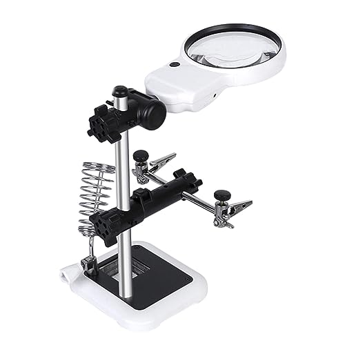 CHENZILIN LED Light Magnifier Soldering Station Desk Lamp Helping Hands Repair Clamp Auxiliary Clip Stand