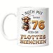 Kiddle-Design Personalisierte Tasse 76. Geburtstag - Flottes Bienchen ist 76-76ter Geburtstag Lustiges Geschenk Frau Frauen - Tasse Weiß