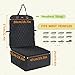 PETTOM Pet Bucket Seat Cover 2 in 1 Pet Front Seat Cover Dog Car Seat Cover Dog Hammock Non-Slip Backing Dog Car Seat Carrier Waterproof Full Protection Seat Protector f (Black)