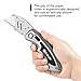 Utility Knife, BIBURY Portable Folding Box Cutter with Extra 5pcs SK5 Stainless Steel Blades, Retractable Paper Carpet Cutter with Belt Clip,Safety-Lock Design