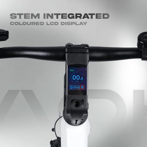 Image of Aoki Cadence GL Electric Urban Bicycle | Carbon Belt Drive | 250W Motor | Ultralight <20kg | Stem Display | 700C Tyres | Removable Battery | Arctic White