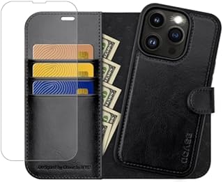 OCASE for iPhone 14 Pro Max Case, Magnetic Detachable 2 in 1 Flip PU Leather Wallet Case with[RFID Blocking][Card Holder] Shockproof Removable Phone Cover for the 6.7 Inch 14 Pro Max,Brown