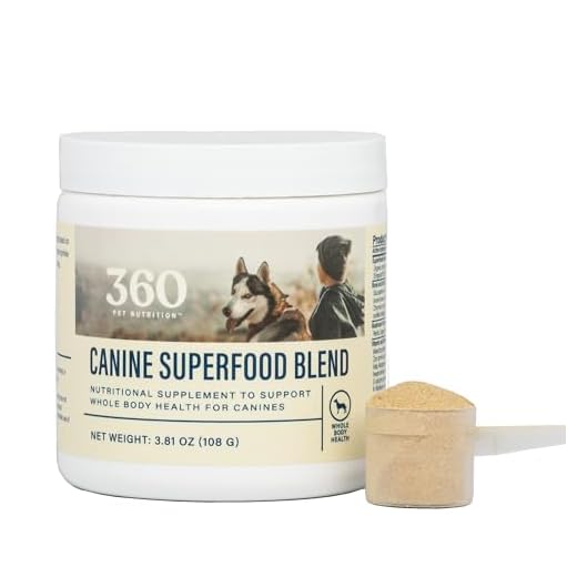 360 Pet Nutrition Canine Superfood Boost – All Life Stage Dog Meal Topper & Supplement, Supports Joint, Digestive & Immune Health, 30 Servings, Beef Flavor