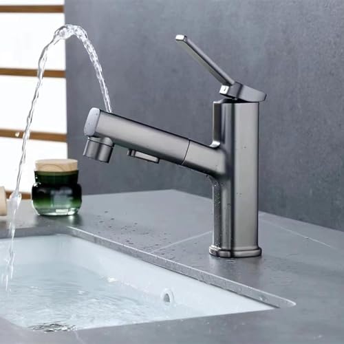 Mitigeur extensible lavabo pour faciliter la routine beauté et le soin des enfants blanc