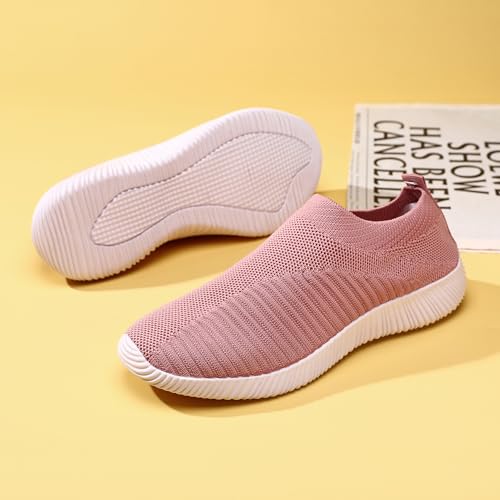 Image of DLWKIPV Womens Slip on Walking Tennis Shoes for Women Work Running Athletic Gym Sports Sneakers Lightweight Casual Shoe