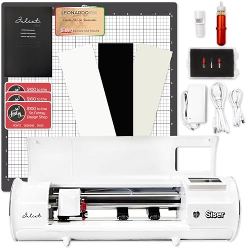 Siser Juliet Professional Vinyl Cutter Machine Bundle with Design Software & Designs