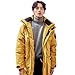 Produktbild Lhl Daunenjacke gelb mit Kapuze Baumwollmantel Dicke weiße Daunenfüllung in der Langen Daunenjacke für Herren, Trendjacke, 90% Kaschmir (Color : Yellow, Size : XXL)