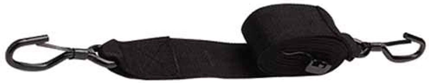 SEACHOICE Gunwale Trailer Tie Down Strap, 14' Length, 2 Width, Black (Size: 18')
