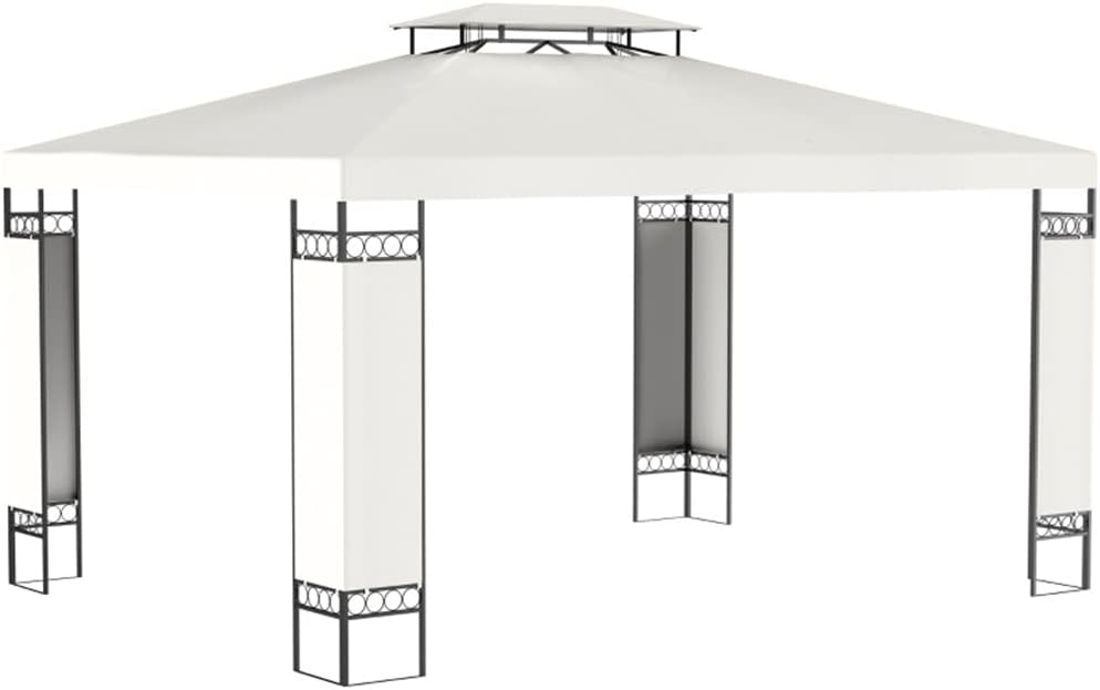 Patio Gazebo Outdoor Canopy Shelter with Vented Roof, Steel Frame for Lawn Backyard and Deck,Garden Furniture