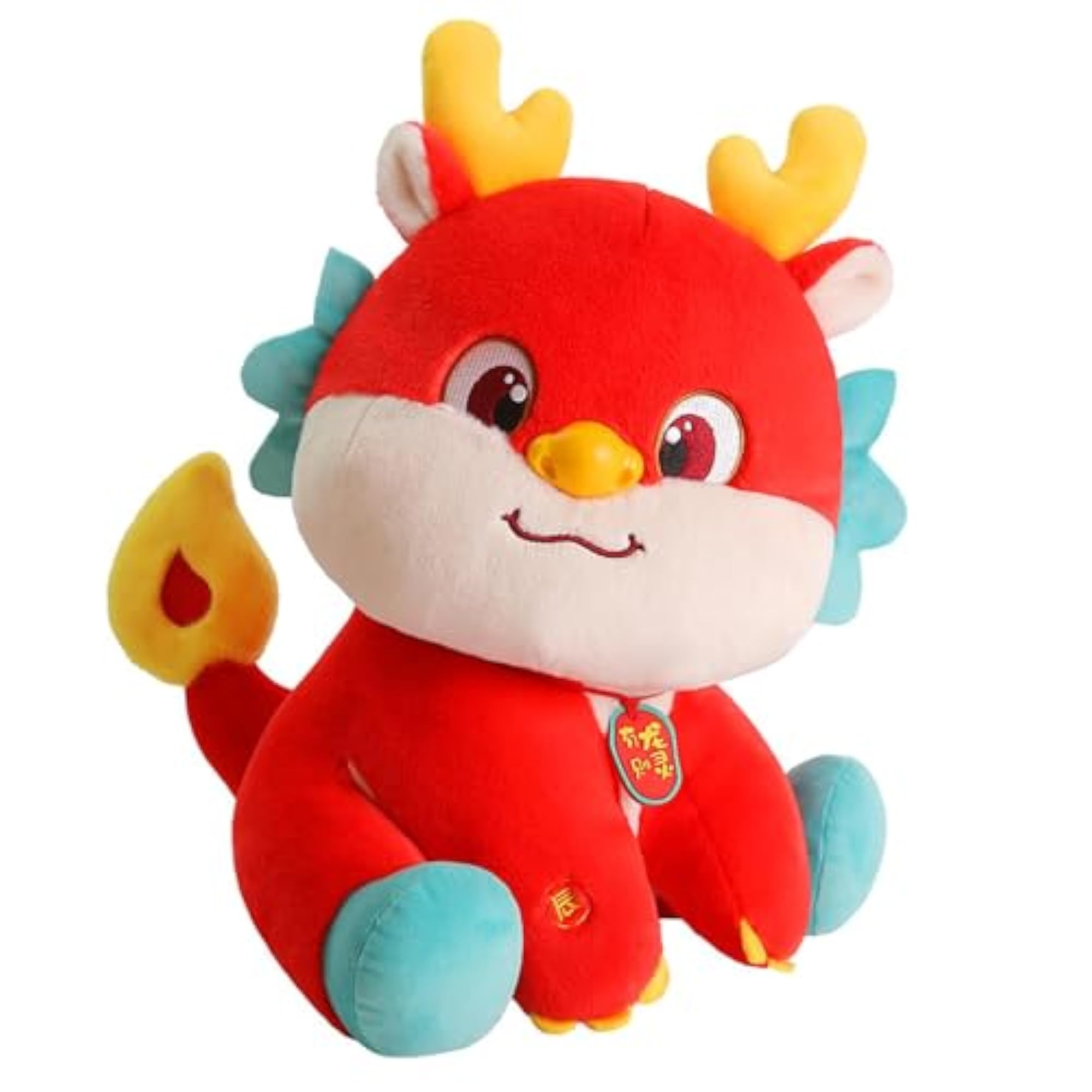 Chinese New Year Dragon Plush Toy, Light Up Tail